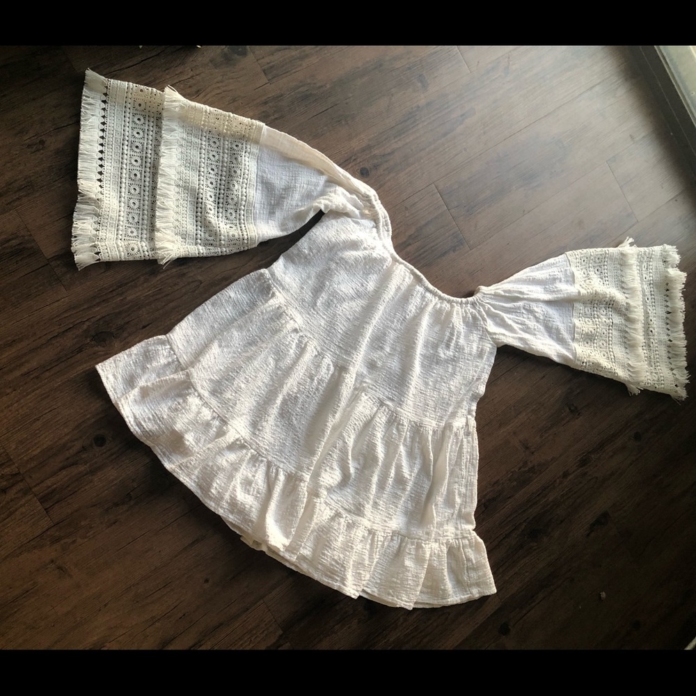White off the shoulder top